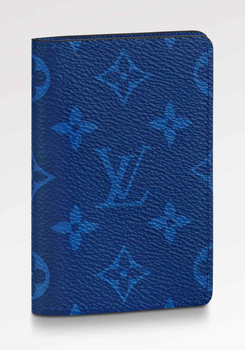 Louis Vuitton Taiga Taigarama Navy Blue Monogram Logo Pocket