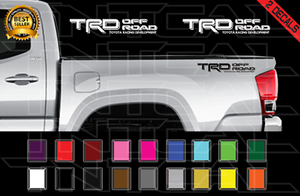 PAIR Silver Gray Vinyl Truck Bed Replacement Decals TOYOTA TRD Off Road