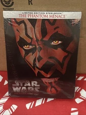 Star Wars Episode I: The Phantom Menace Blu-ray, 2015 Limited Ed Steel Book New