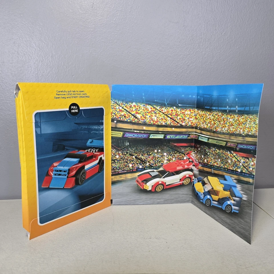 Lego Creator Hallmark Birthday Card Racecar "Ready Set Go" 68pc Complete Set NEW - Image 4 of 4