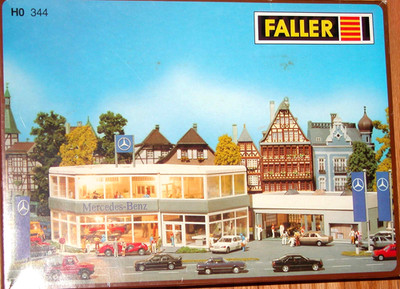 HO FALLER 344 MERCEDES-BENZ DEALERSHIP BUILDING KIT OPEN BOX AS IS