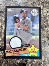 2020 Topps 1985 Baseball All-Stars Relics Max Scherzer #85ASR-MS /199 Black