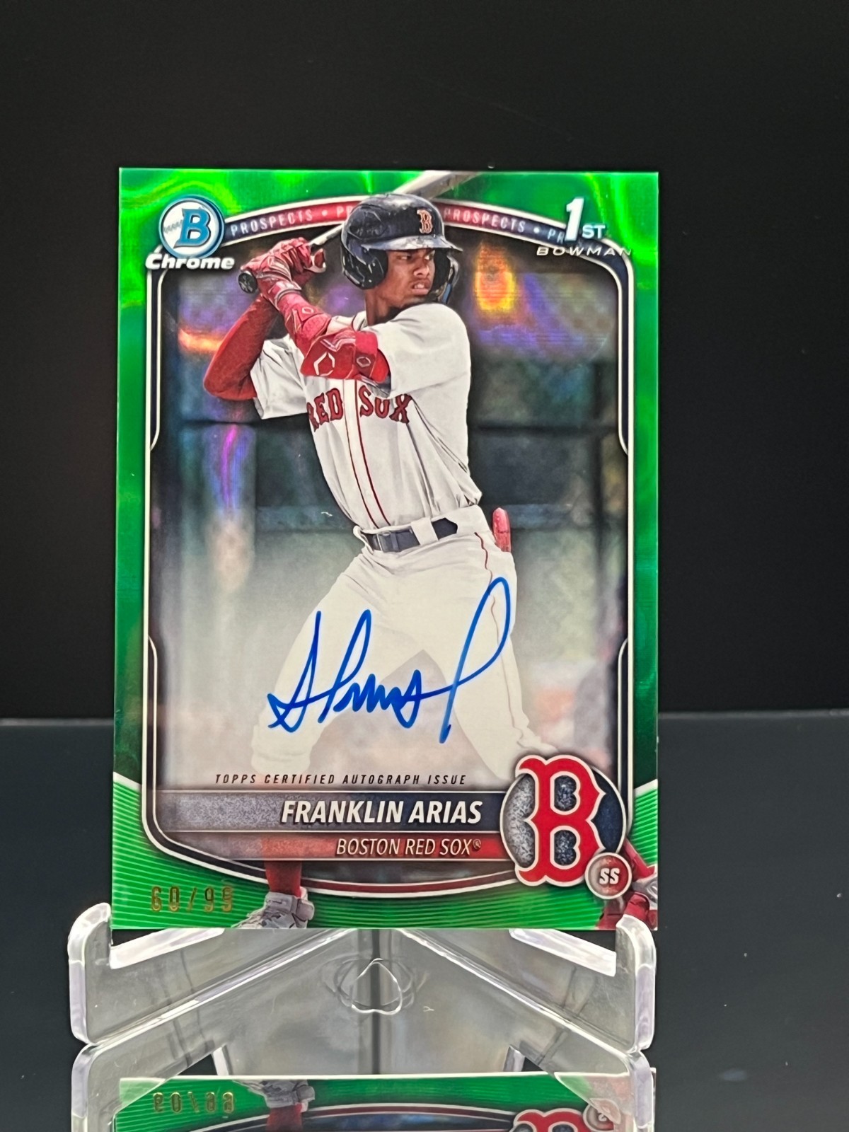 Franklin Arias 2025 Bowman Chrome Green Lava Refractor Autograph /99 #CPA-FA