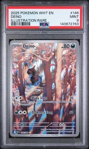 DEINO #146 ILLUSTRATION RARE 2025 POKEMON WHT EN WHITE FLARE PSA 9 MINT