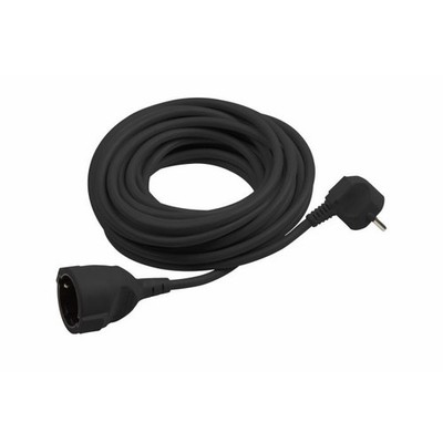 Schuko Verlängerungskabel Stromkabel IP20 Kabel Schwarz 5,0m gewinkelt 16A