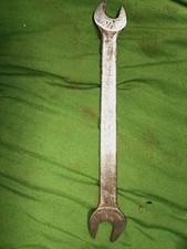 Vintage Duro Chrome (Indestro) WW2 Circle X 1/2 & 9/16 Open End Wrench Forged In