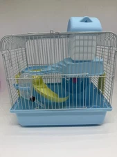 Small Pet Cage Hamster Mouse Gerbil Habitat house slide Wheel Dish water Bottle 