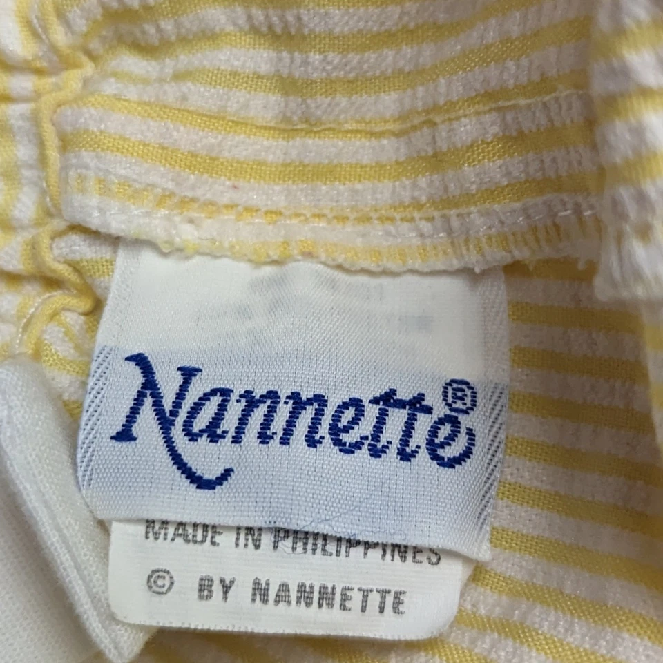 Vintage Nannette Sunsuit Baby Size 12m Yellow Lion Bubble Romper - Image 4 of 4