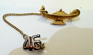 1 4K Yellow Gold Florence Nightingale Lamp & 10K 1946 go along Nursing Brooch