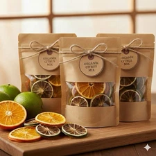100% Pure Natural Dried  Citrus Mix ( Lime Lemon Orange)  25-30 Slices