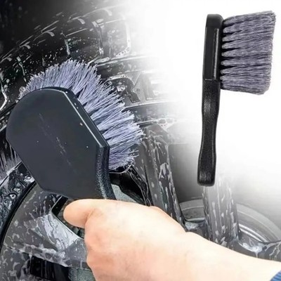 Car Wheel Cleaning Brush Short Handle Tire Rim Detailing Brush Auto Care Set
