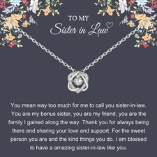 Sister Gifts, in Law Gifts from Mother law, 20 inches, silver