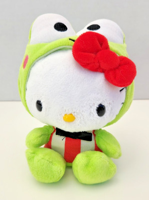 Hello Kitty as KEROPPI Frog Costume Small 6'' Plush Toy Jakks Pacific Sanrio 2010