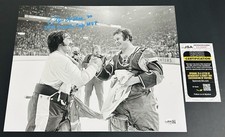 ROGIE VACHON & VLADIMIR DZURILLA Shake Hands 1976 CANADA CUP Signed 11x14 *JSA*
