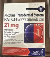 Habitrol Nicotine Transdermal System Patch Stop Smoking Aid Step 1 21 mg 7pat