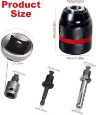 Portabrocas De Cambio Rápido 0.8-10mm - Acero, Dureza HRC60, Para Taladros Eléctricos
