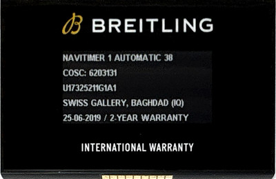 Breitling Navitimer 1 Automatic U17325211G1A1 Genuine Swiss Certificate Warranty