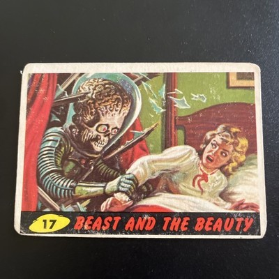 1962 Bubbles Mars Attacks #17 Beast And The Beauty 