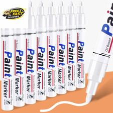 White Permanent Marker Waterproof -8 White Paint Markers for Metal Surfaces Tire