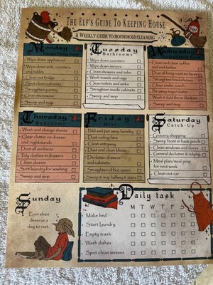 Harry Potter Wizarding Trunk House Elf Guide To Keeping House Weekly Cleaning