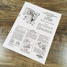 Briggs And Stratton Model 19-Fb Engine Operators Owners Maintenance Manual & 19