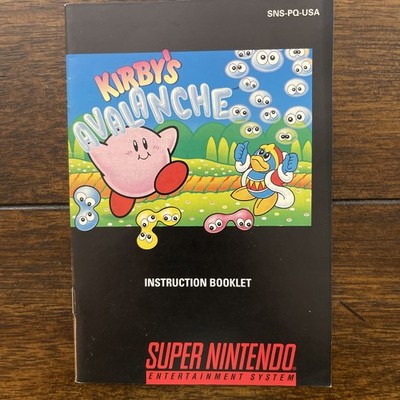 Kirby's Avalanche (SNES Super Nintendo) Instruction Manual Booklet Only