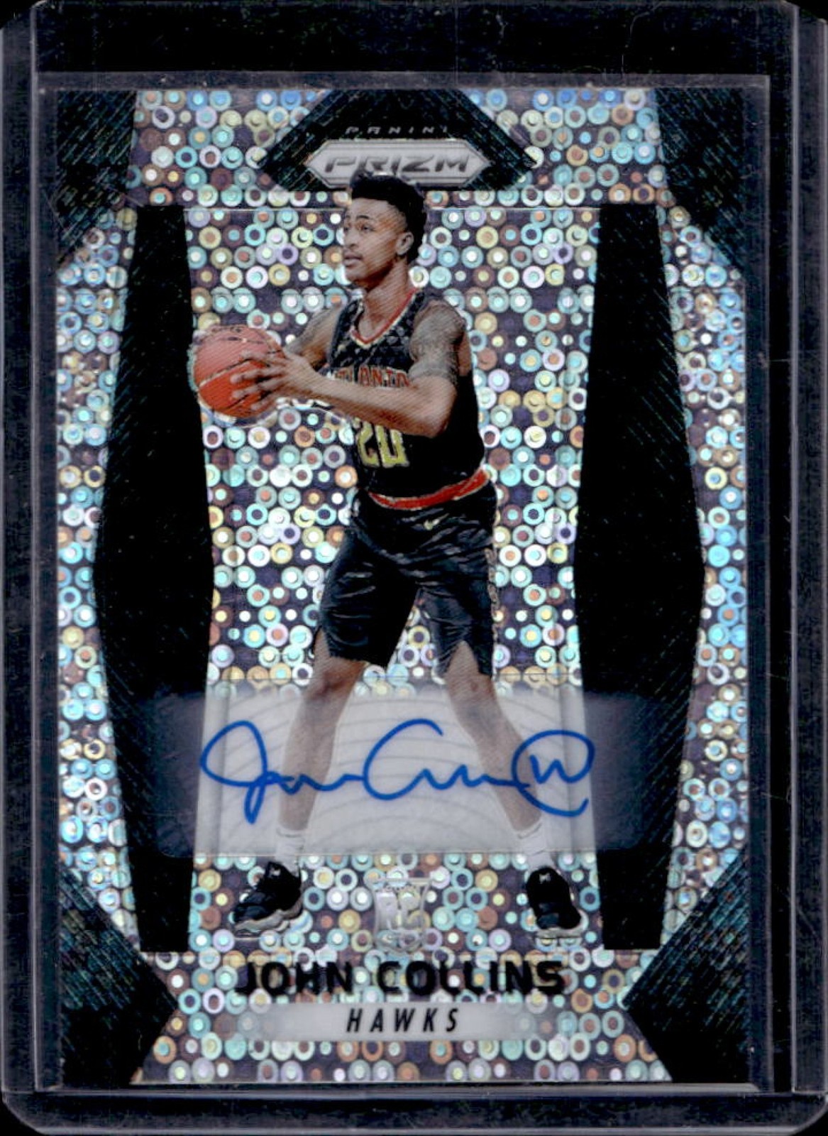 2017-18 Prizm John Collins Fast Break Auto Rookie RC #109 Hawks