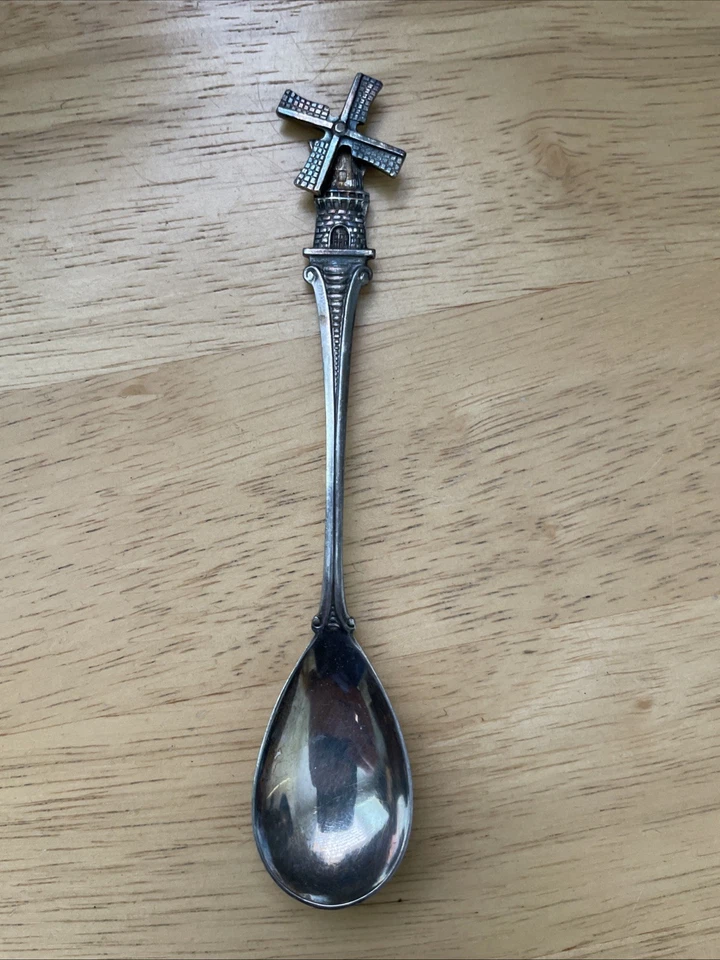 批量 5 纯银? 纪念品勺子标志檀香山荷兰-美国线风车 — 第 2/4 张图片