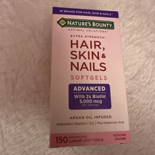 Nature's Bounty Optimal Solutions Hair Skin & Nails Extra Strength, 150 Softgels