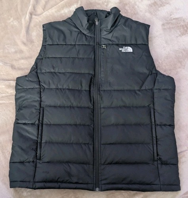 #ad The North Face Aconcagua 550 Fill Down Puffer Vest Mens Size XL Black Full Zip $45.00