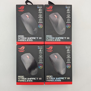 ASUS Rog Strix Impact III Wireless Gaming Mouse (90MP03D0-BMAA00) Black Lot of 4