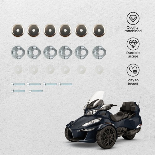 Magnetic Side View Mirror Mounts for Can-Am Spyder RT / RT-L 2018-19 RT-S 11-17 - Foto 5 di 17
