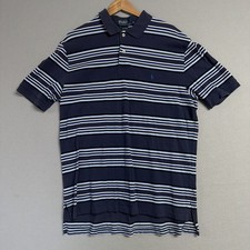 Vintage Ralph Lauren Blue Multi Stripe Polo Shirt Size XL