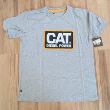 NWT Caterpillar CAT Diesel Power Graphic Tee Heather Gray Size XL