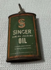 #D316. EMPTY  SINGER SEWING MACHINE OIL  TIN