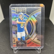 2023 Panini Select #141 Lucas Havrisik Black and Red Prizms Die Cuts Rams Rookie