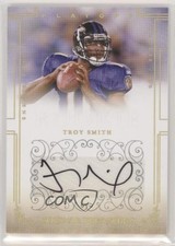 2007 Playoff National Treasures Rookie Gold Signatures 8/25 Troy Smith Auto r1i