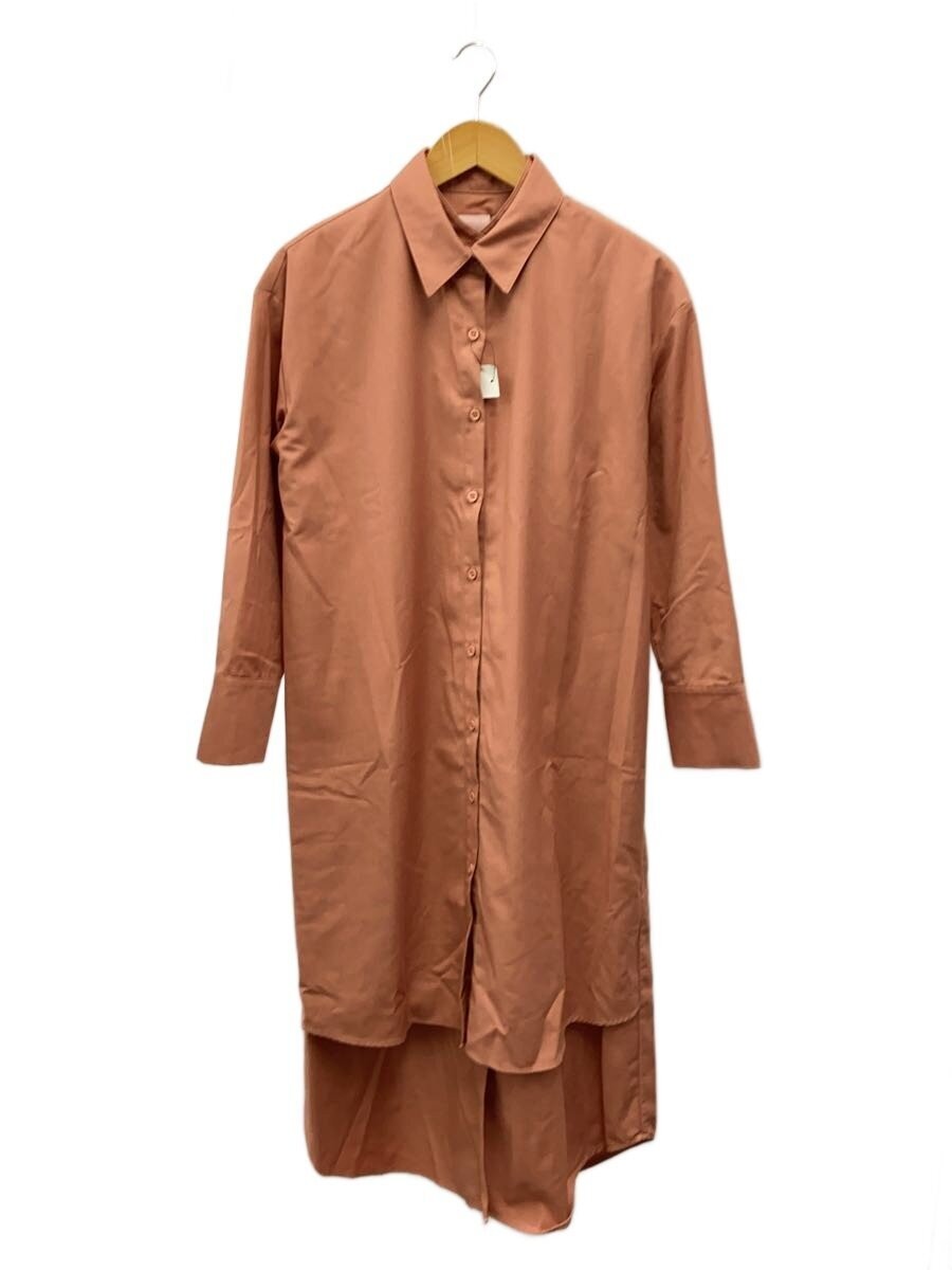 AMERI Shirt Dress Polyester Pink Solid Color 0292… - image 1