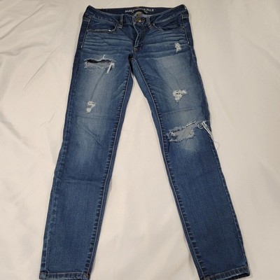Womens American eagle holy blue jeans jegging medium wash Size US 6