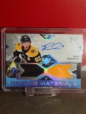 2021-22 UD SPx Brad Marchand Winning Materials Auto Patch 2Clr 01/25