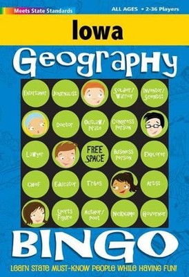 Iowa Geography Bingo Game by Gallopade International Hardcover Book