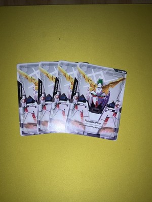 GD01 R-003 Unicorn Gundam Resource  - Gundam TCG (Newtype Rising) x4 Playset 