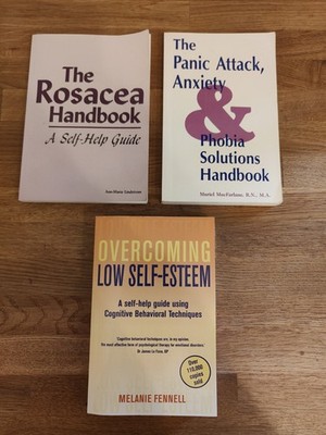 BOOK - Bundle Of X3 PBs Self Help Stress Anxiety Panic Attacks Low Self Esteem 