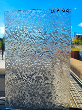Clear Textured Small Ripple Wissmach 12"x 7.75"