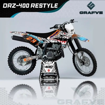 Suzuki Drz400sm 2000-2024 Restyle Polisport kit decal graphics Sticker Supermoto