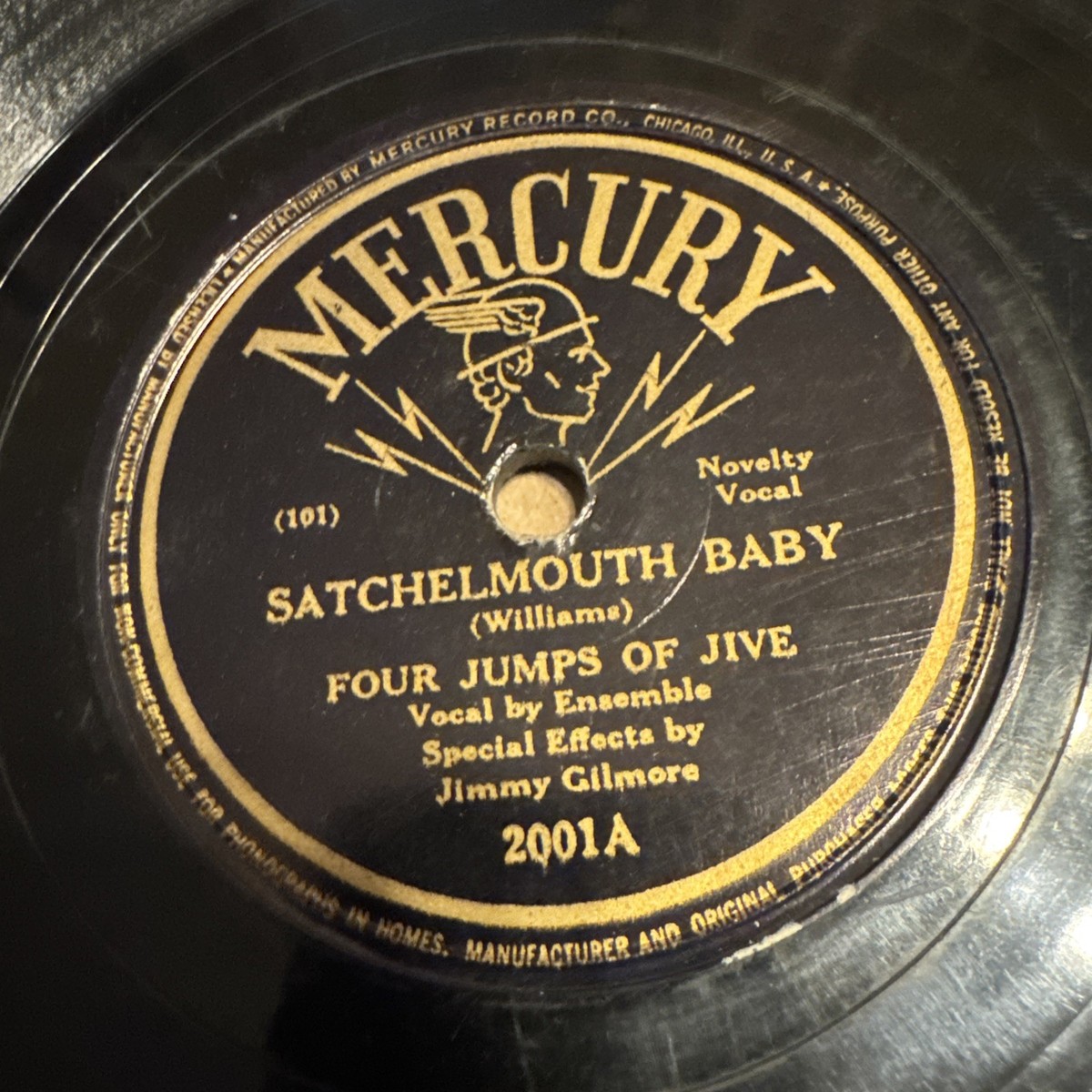 Mercury 78 RPM Four Jumps Of Jive w/ Jimmy Gilmore - Satchelmouth