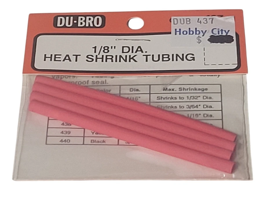 Du-Bro 437 Heat Shrink Tubing 1/8" Diameter - NOS - Image 3 of 4
