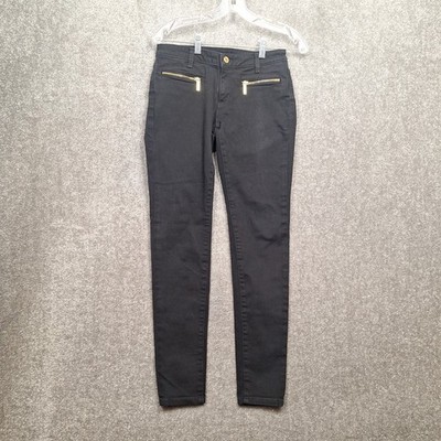 Michael Kors Women's Jeans Izzy Skinny Sz 2 Dark Wash Black Stretch 27x30 