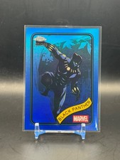 2025 Topps Chrome Marvel BLACK PANTHER #136 Blue Refractor (221) /299 RAW