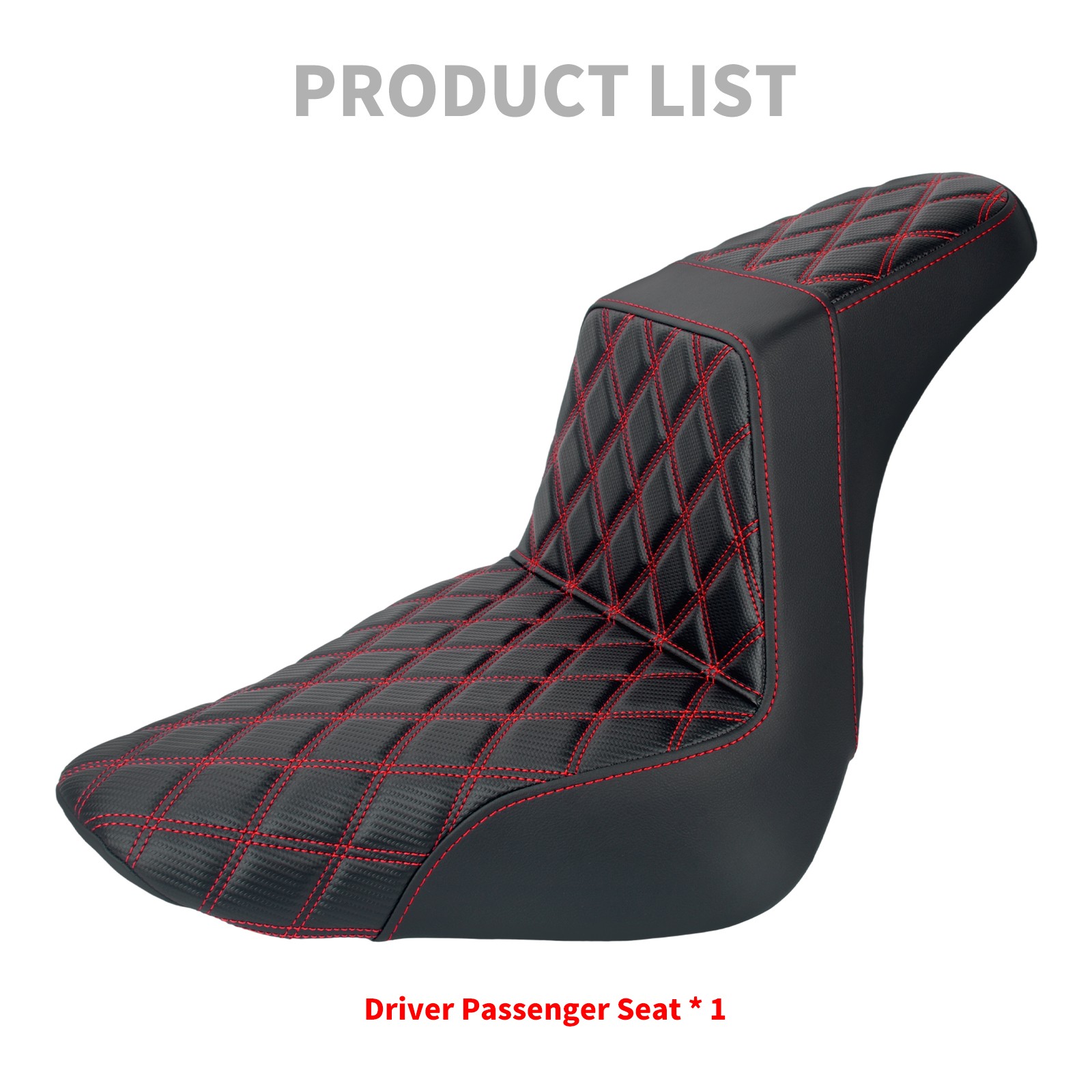 Driver Passenger Seat Red Stitching For Harley Breakout FXBR 23-25 Fat Boy 18-25